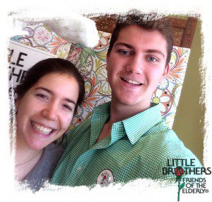 Sean and Daniela (one of the F&F leaders) having fun at the selfie station before their visit!